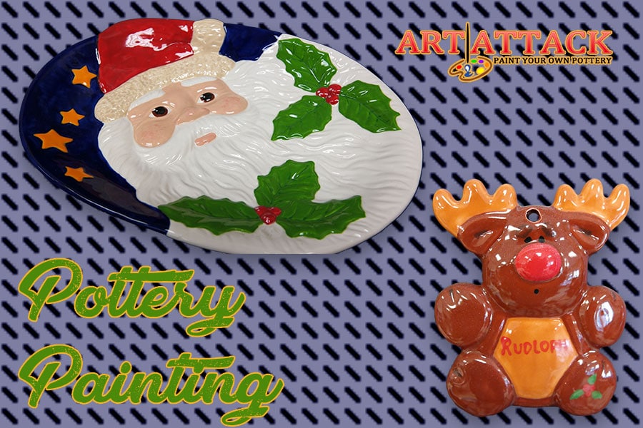 Art Attack NM Pottery Christmas