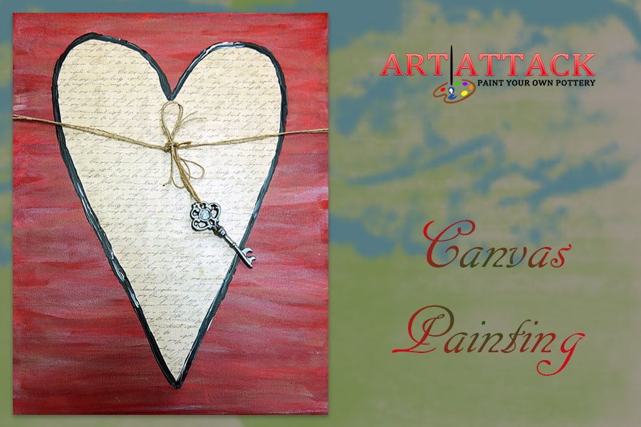 Art Attack NM Valentine’s Canvas