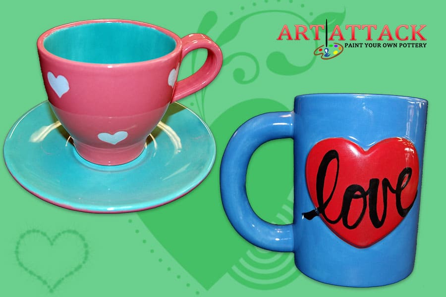 Art Attack NM Valentine’s Pottery