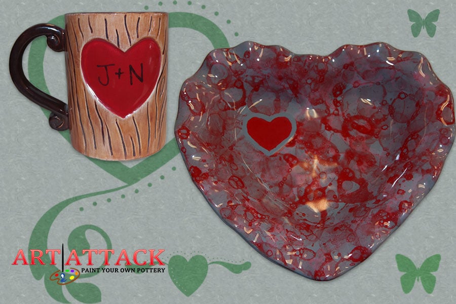 Art Attack NM Valentine’s Pottery